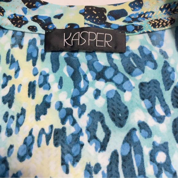 KASPER Lightweight Stretch Animal Print Tank Top Size M - Picture 5 of 9